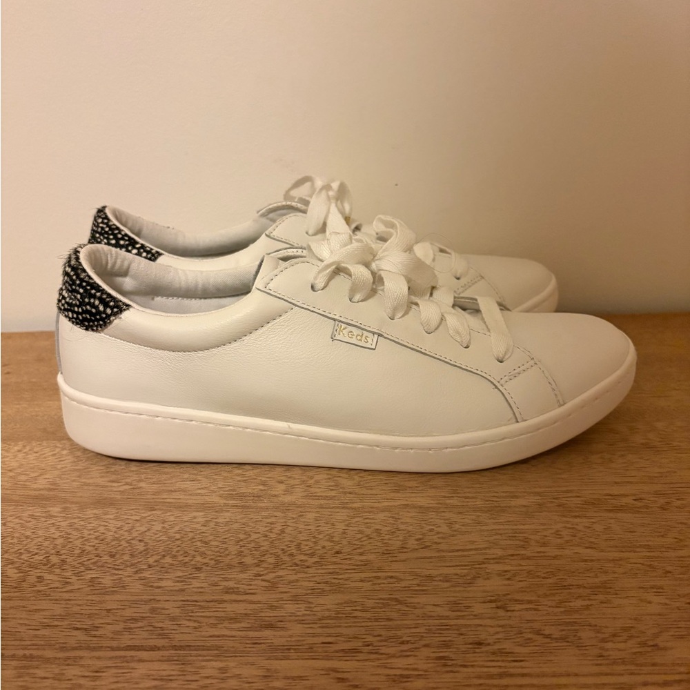 Keds x Kate Spade White Sneaker with Calf Hair Heel Accent (NWOT) - Picture 5 of 8
